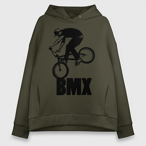 Женское худи оверсайз BMX 3 / Хаки – фото 1