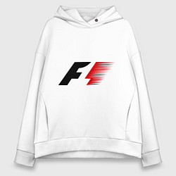 Толстовка оверсайз женская Formula 1, цвет: белый