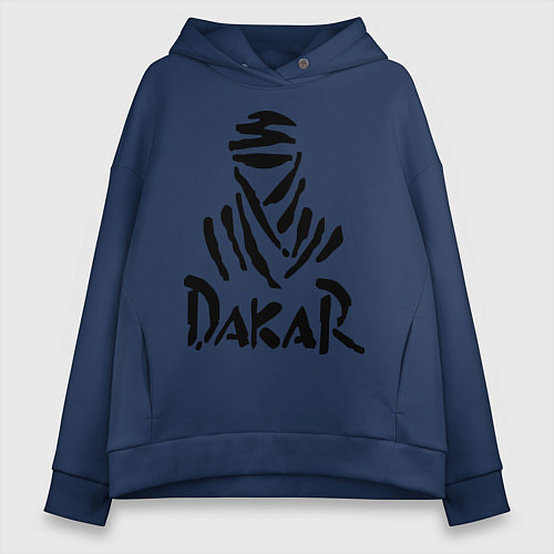 Женское худи оверсайз Rally Dakar / Тёмно-синий – фото 1