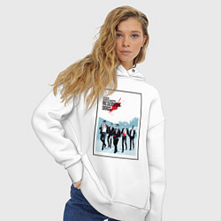 Толстовка оверсайз женская Бешеные псы, цвет: белый — фото 2