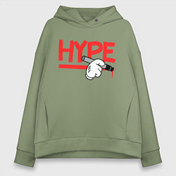 Толстовка оверсайз женская Hype Hands, цвет: авокадо