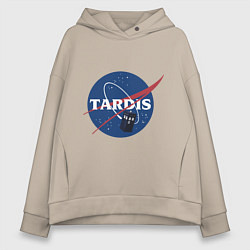 Толстовка оверсайз женская Tardis NASA, цвет: миндальный