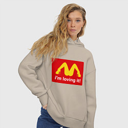 Толстовка оверсайз женская Im lovin it!, цвет: миндальный — фото 2