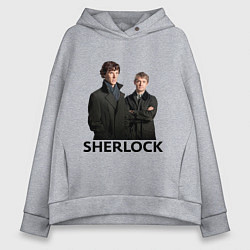 Толстовка оверсайз женская Sherlock, цвет: меланж