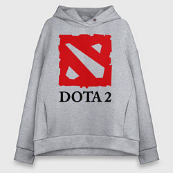 Толстовка оверсайз женская Dota 2: Logo, цвет: меланж