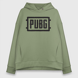 Толстовка оверсайз женская PUBG, цвет: авокадо