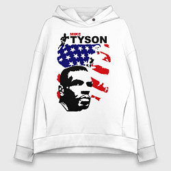 Толстовка оверсайз женская Mike Tyson: USA Boxing, цвет: белый