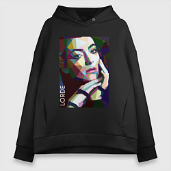 Толстовка оверсайз женская Lorde Art, цвет: черный