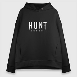 Женское худи оверсайз Hunt: Showdown White Logo