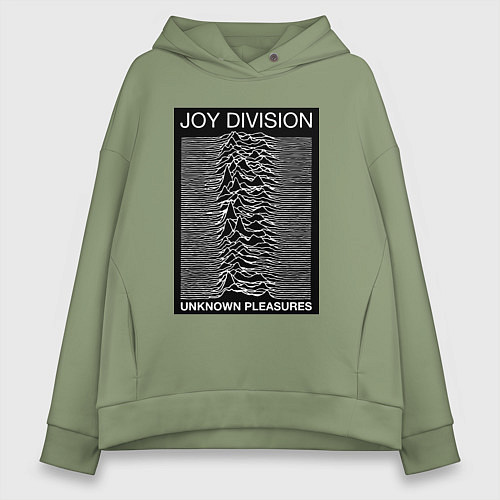 Женское худи оверсайз Joy Division: Unknown Pleasures / Авокадо – фото 1