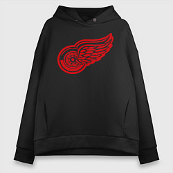 Толстовка оверсайз женская Detroit Red Wings: Pavel Datsyuk, цвет: черный
