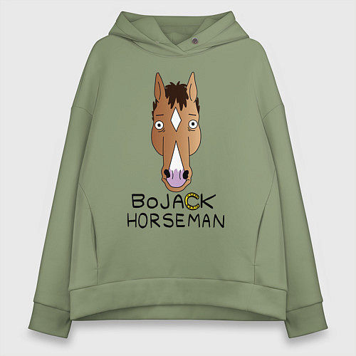 Женское худи оверсайз BoJack Horseman / Авокадо – фото 1