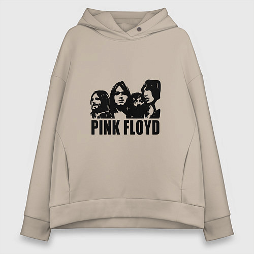 Женское худи оверсайз Pink Floyd / Миндальный – фото 1