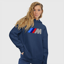 Толстовка оверсайз женская BMW M, цвет: тёмно-синий — фото 2