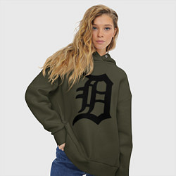 Толстовка оверсайз женская Detroit Tigers, цвет: хаки — фото 2