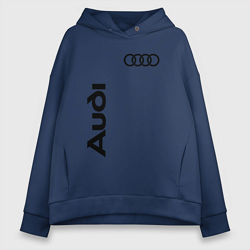 Женское худи оверсайз Audi Style / Тёмно-синий – фото 1