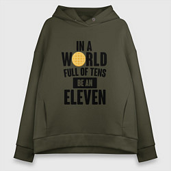 Толстовка оверсайз женская Be A Eleven, цвет: хаки