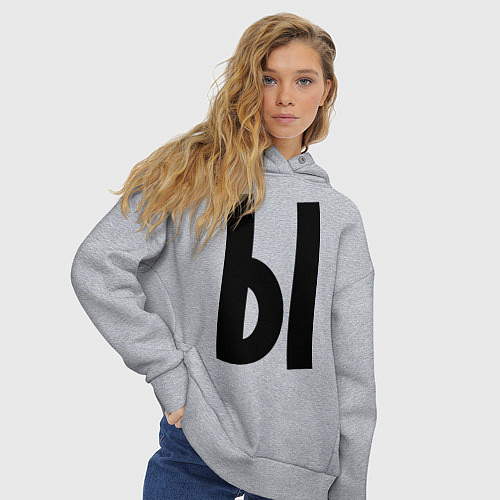 Женское худи оверсайз Мы (Ы) / Меланж – фото 3