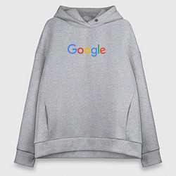 Толстовка оверсайз женская Google, цвет: меланж
