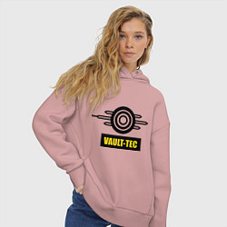 Толстовка оверсайз женская Vault-tec, цвет: пыльно-розовый — фото 2