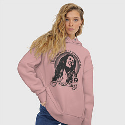 Толстовка оверсайз женская Bob Marley: Island, цвет: пыльно-розовый — фото 2