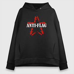 Толстовка оверсайз женская Anti-Flag, цвет: черный