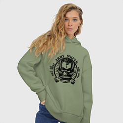Толстовка оверсайз женская Армейский снайпер, цвет: авокадо — фото 2