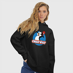 Толстовка оверсайз женская Chilly Willy, цвет: черный — фото 2