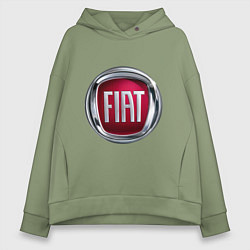 Толстовка оверсайз женская FIAT logo, цвет: авокадо