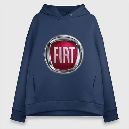 Женское худи оверсайз FIAT logo / Тёмно-синий – фото 1