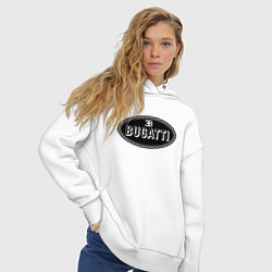 Толстовка оверсайз женская Bugatti logo, цвет: белый — фото 2