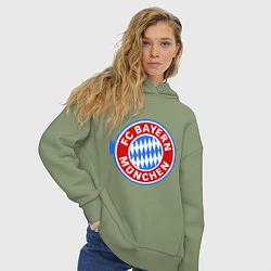 Толстовка оверсайз женская Bayern Munchen FC, цвет: авокадо — фото 2