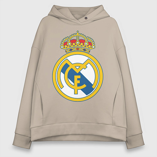 Женское худи оверсайз Real Madrid FC / Миндальный – фото 1