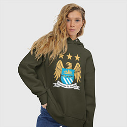Толстовка оверсайз женская Manchester City FC, цвет: хаки — фото 2