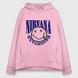 Толстовка оверсайз женская Nevermind Nirvana, цвет: светло-розовый