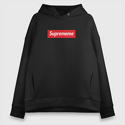 Толстовка оверсайз женская Suprememe, цвет: черный