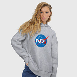 Толстовка оверсайз женская NASA N7, цвет: меланж — фото 2