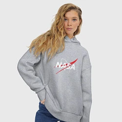 Толстовка оверсайз женская NASA: Space Arrow, цвет: меланж — фото 2