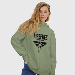 Толстовка оверсайз женская Fireflies: Look for the Light, цвет: авокадо — фото 2