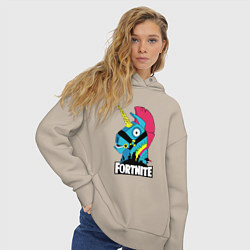 Толстовка оверсайз женская Fortnite Unicorn, цвет: миндальный — фото 2