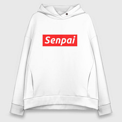Толстовка оверсайз женская Senpai Supreme, цвет: белый