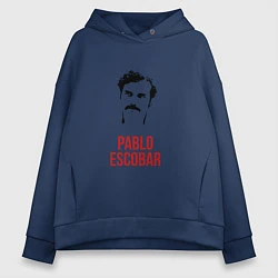 Толстовка оверсайз женская Pablo Escobar, цвет: тёмно-синий