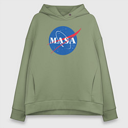 Толстовка оверсайз женская NASA: Masa, цвет: авокадо