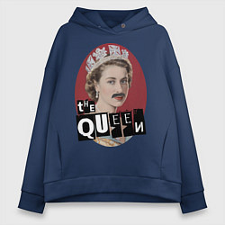 Толстовка оверсайз женская The Queen, цвет: тёмно-синий