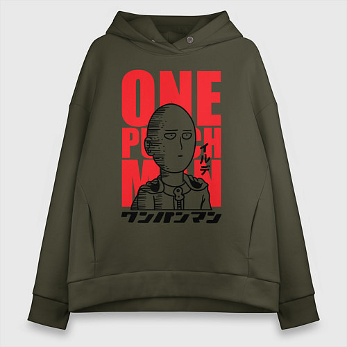 Женское худи оверсайз Ok Hero / Хаки – фото 1