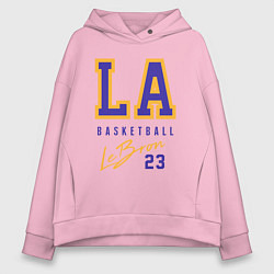 Толстовка оверсайз женская Lebron 23: Los Angeles, цвет: светло-розовый