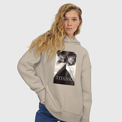 Толстовка оверсайз женская Титаник, цвет: миндальный — фото 2