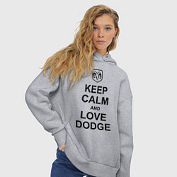 Толстовка оверсайз женская Keep Calm & Love Dodge, цвет: меланж — фото 2
