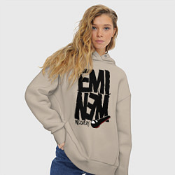 Толстовка оверсайз женская Eminem recovery, цвет: миндальный — фото 2