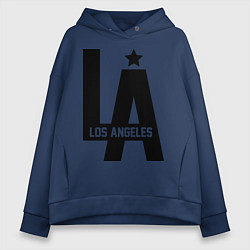 Толстовка оверсайз женская Los Angeles Star, цвет: тёмно-синий